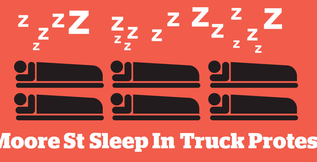 Moore Street Sleep In – Truck protest