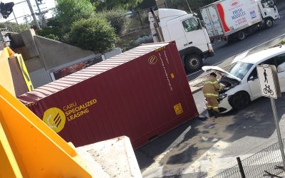 Accident at Napier St Bridge